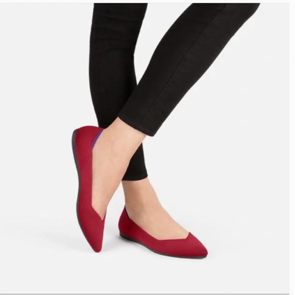 Rothys The Point Chili Red Ballet Flats Shoes Comfort